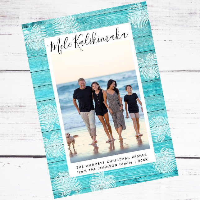Mele Kalikimaka Hawaiian Photo Christmas Card (Creator Uploaded)