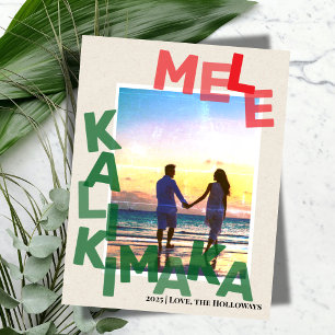 Mele Kalikimaka Hawaiian Photo Christmas Card