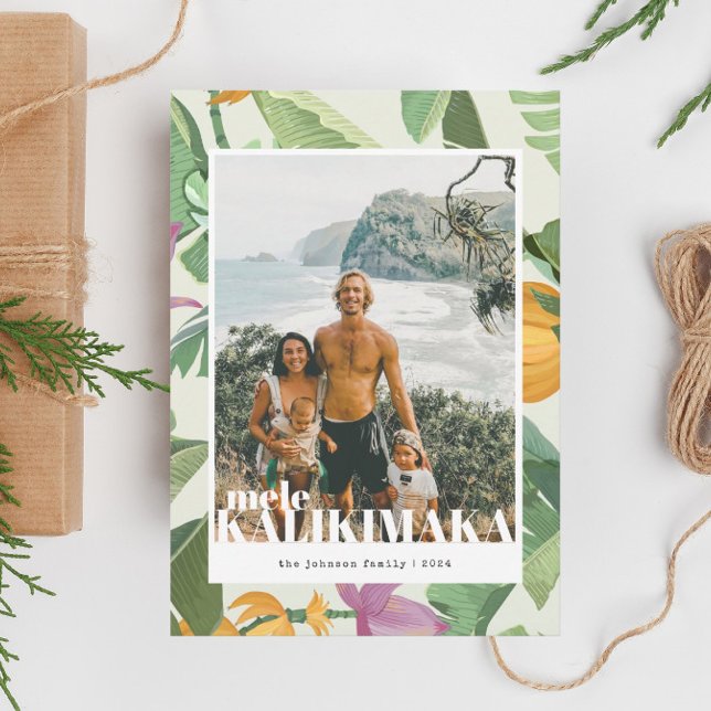 Mele Kalikimaka Hawaiian Photo Christmas Card (Creator Uploaded)