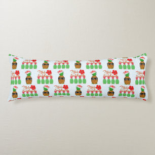 Mele Kalikimaka Hawaiian Pineapple Merry Christmas Body Cushion