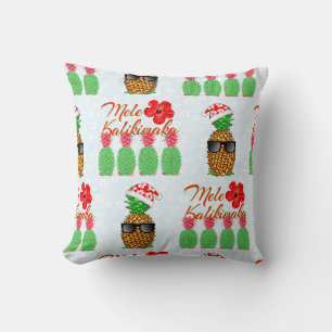 Mele Kalikimaka Hawaiian Pineapple Merry Christmas Cushion