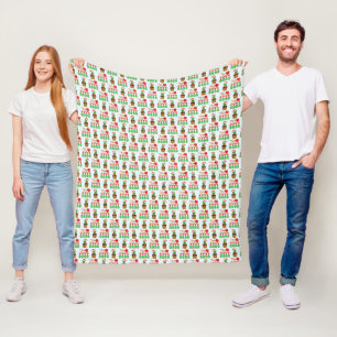 Mele Kalikimaka Hawaiian Pineapple Merry Christmas Fleece Blanket