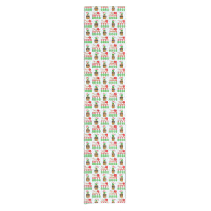 Mele Kalikimaka Hawaiian Pineapple Merry Christmas Short Table Runner