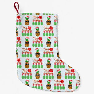 Mele Kalikimaka Hawaiian Pineapple Merry Christmas Small Christmas Stocking