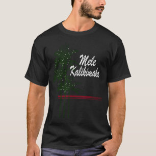Mele Kalikimaka Hawaiian Tropical Palm T-Shirt