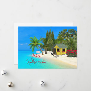 Mele Kalikimaka Hawaiin Christmas Holiday Card