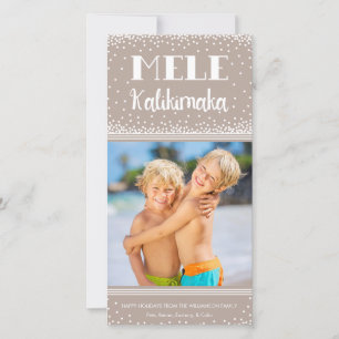 Mele Kalikimaka Holiday Photo Card / Beige