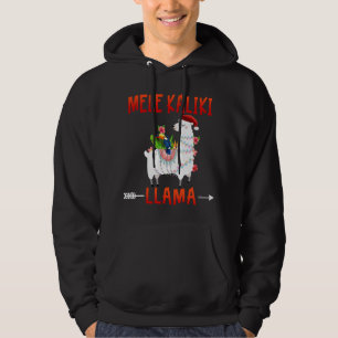 Mele Kalikimaka Kaliki Llama in christmas lights H Hoodie