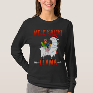 Mele Kalikimaka Kaliki Llama in christmas lights H T-Shirt