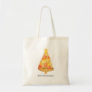 Mele Kalikimaka Merry Christmas Hawaiian Pizza Tote Bag