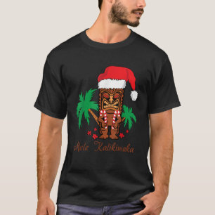 Mele Kalikimaka Merry Christmas Hawaiian Tiki T-Shirt