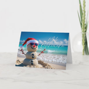 Mele Kalikimaka Merry Christmas Island Beach Style Card