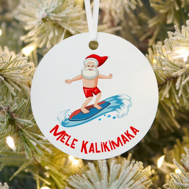 Mele Kalikimaka Metal Tree Decoration (Insitu)