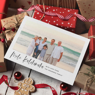 Mele Kalikimaka Modern Minimal Holiday Photo Card