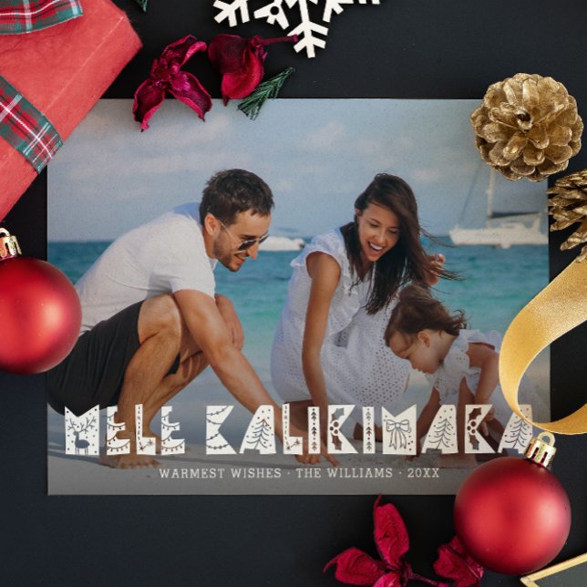 Mele Kalikimaka Modern Photo Hawaiian Holiday Card (Creator Uploaded)