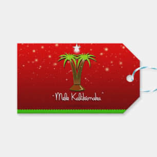 Mele Kalikimaka Palm Tree for Xmas Gift Tags