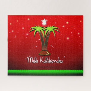 Mele Kalikimaka Palm Tree for Xmas Jigsaw Puzzle