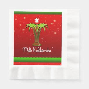 Mele Kalikimaka Palm Tree for Xmas Napkin