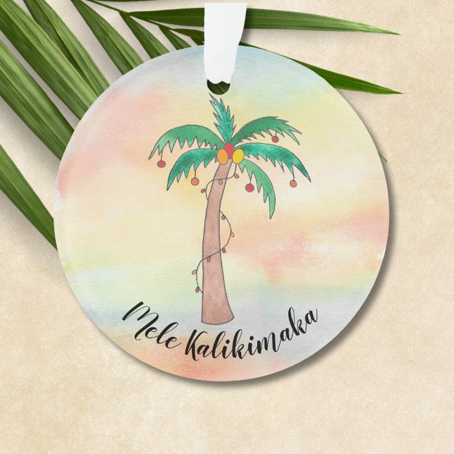 Mele Kalikimaka Palm Tree Ornament (Creator Uploaded)