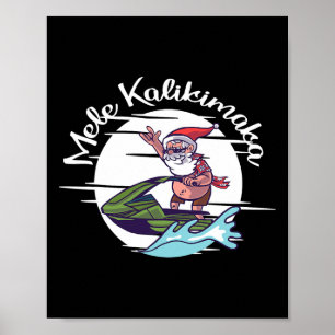 Mele Kalikimaka Papa Mele Jet Ski Christmas  Poster