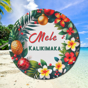 Mele Kalikimaka Paper Plate