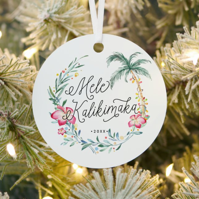 Mele Kalikimaka Personalised Christmas Ornament (Insitu)