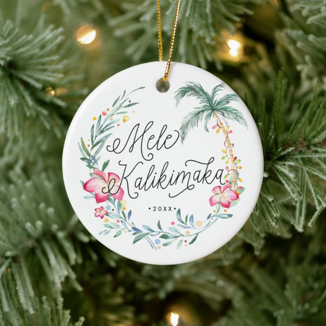 Mele Kalikimaka Personalised Christmas Ornament (Tree)
