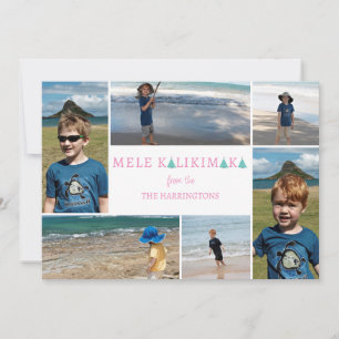 Mele Kalikimaka Photo Collage Card for Christmas