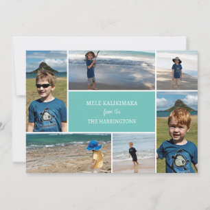 Mele Kalikimaka Photo Collage Card for Christmas