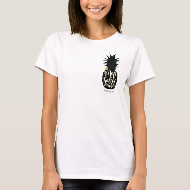 Mele Kalikimaka Pineapple Christmas Holiday T-Shirt (Front)
