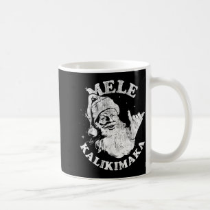 Mele Kalikimaka Retro Hawaii Santa Aloha Christmas Coffee Mug