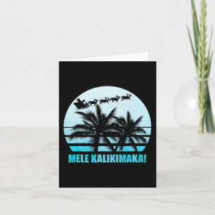 Mele Kalikimaka Retro Hawaiian Christmas Family Va Card