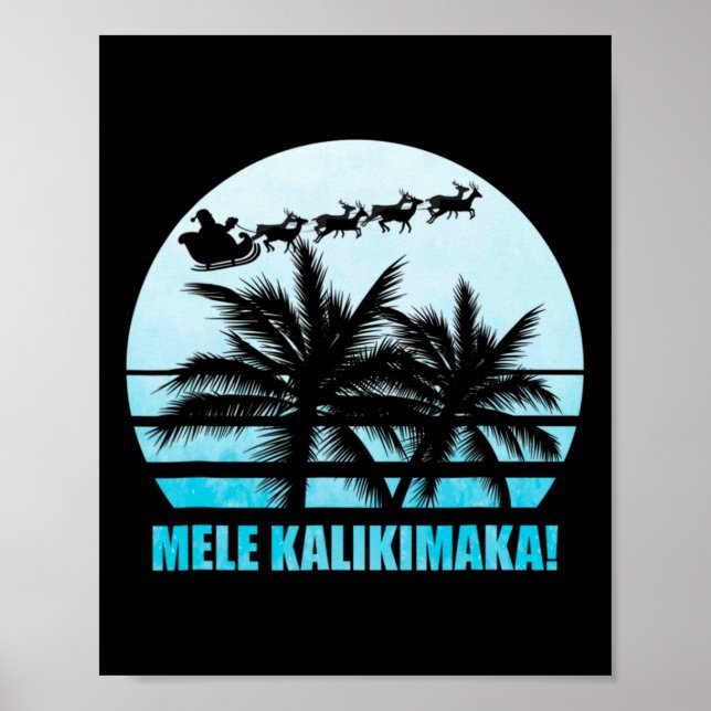 Mele Kalikimaka Retro Hawaiian Christmas Family Va Poster (Front)