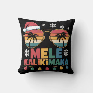 Mele Kalikimaka Retro Sunglasses Christmas Cushion