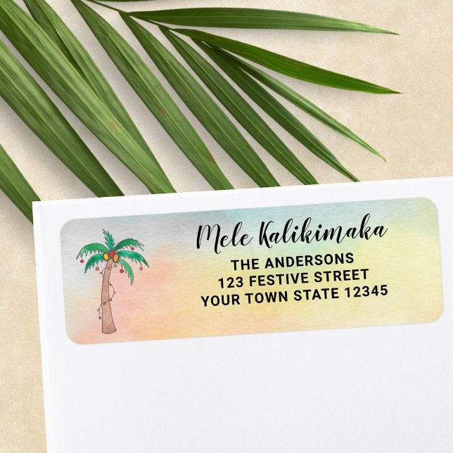 Mele Kalikimaka Return Address  Label Return Address Label (Creator Uploaded)