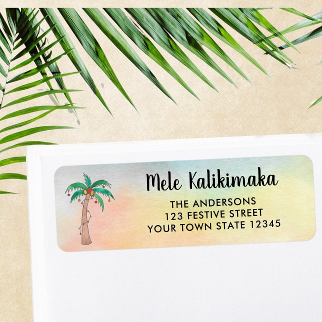 Mele Kalikimaka Return Address  Return Address Label (Creator Uploaded)