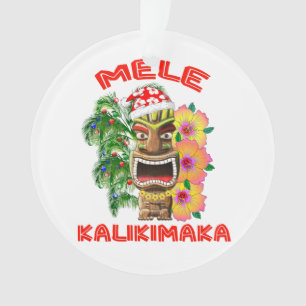 Mele Kalikimaka Santa Claus Tiki Ornament