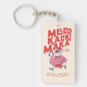 Mele Kalikimaka Santa Flamingo Christmas Getaways  Key Ring