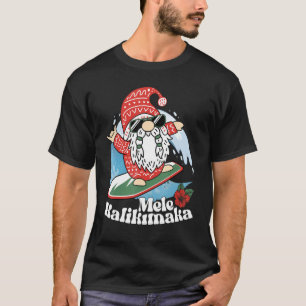 Mele Kalikimaka Santa Surfing Christmas Hawaiian S T-Shirt
