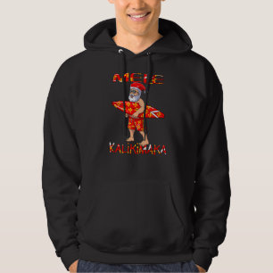 Mele Kalikimaka Santa Surfing Christmas In July Su Hoodie