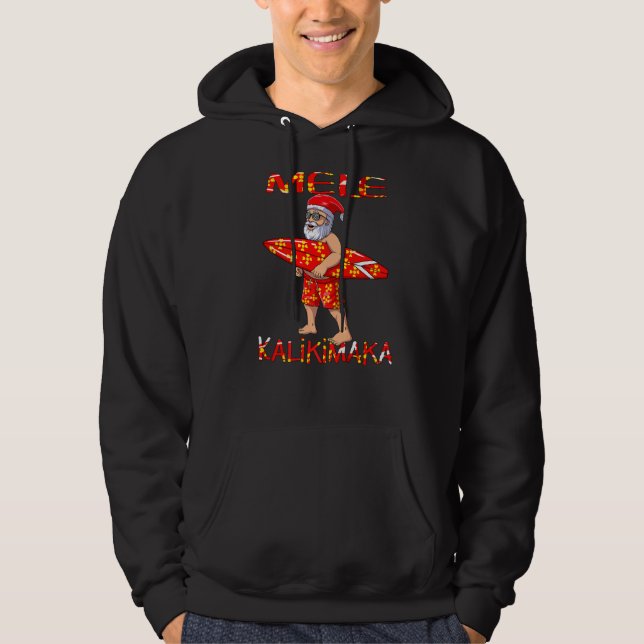 Mele Kalikimaka Santa Surfing Christmas In July Su Hoodie (Front)