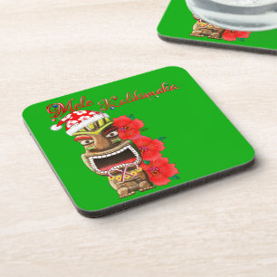 Mele Kalikimaka Santa Tiki Coaster