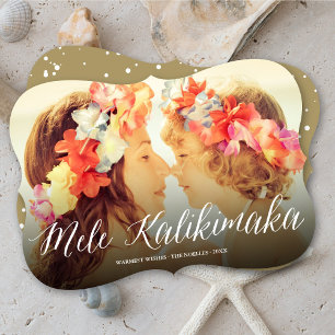 Mele Kalikimaka Script Modern Holiday Photo Card