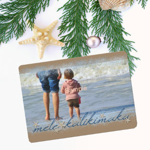 Mele Kalikimaka Script w/ Starfish Holiday Photo