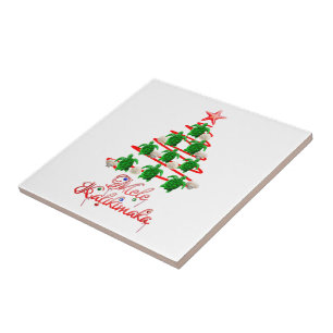 Mele Kalikimaka Sea Turtles Ceramic Tile