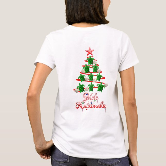 Mele Kalikimaka Sea Turtles T-Shirt (Back)