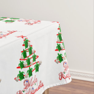 Mele Kalikimaka Sea Turtles Tablecloth