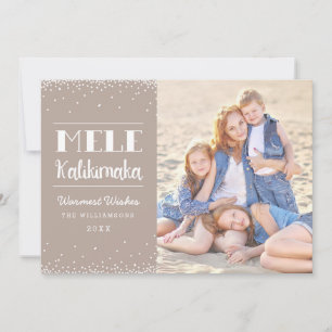 Mele Kalikimaka Simple Modern Christmas Photo Holiday Card