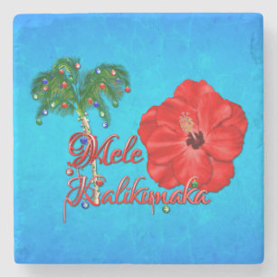 Mele Kalikimaka Stone Coaster