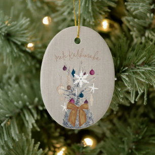 Mele Kalikimaka, Sugar Plum Ceramic Ornament